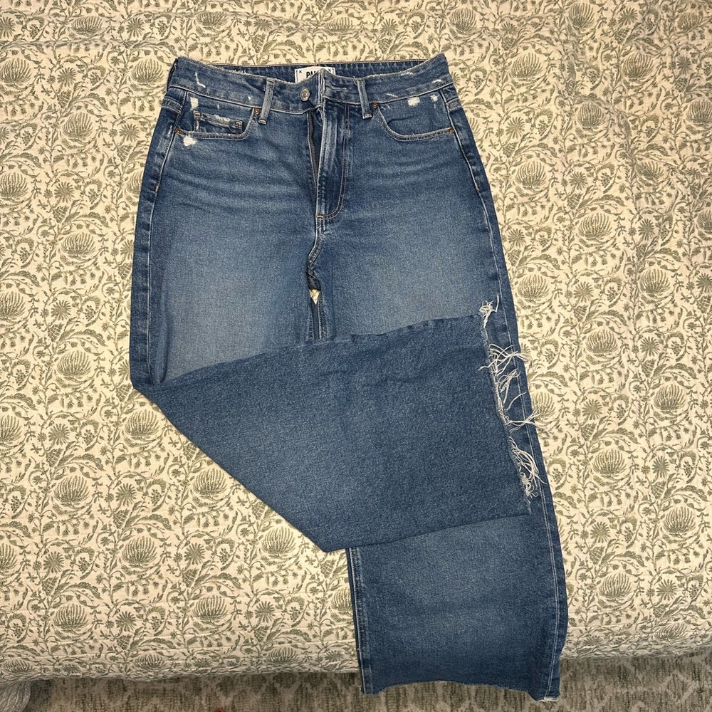 Blue Women's High-Rise Distressed Jeans